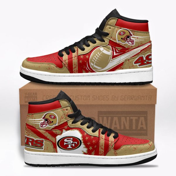 49Ers Football Team J1 Shoes Custom For Fans Sneakers Tt13 1 - Perfectivy