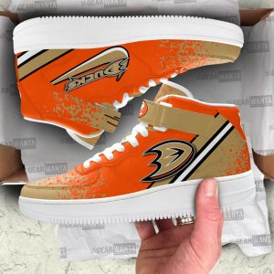 A. Ducks Air Mid Shoes Custom Hockey Sneakers Fans-Gearsnkrs