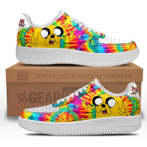 Adventure Time Jake The Dog Air Sneakers Custom Tie Dye Style 1 - Perfectivy