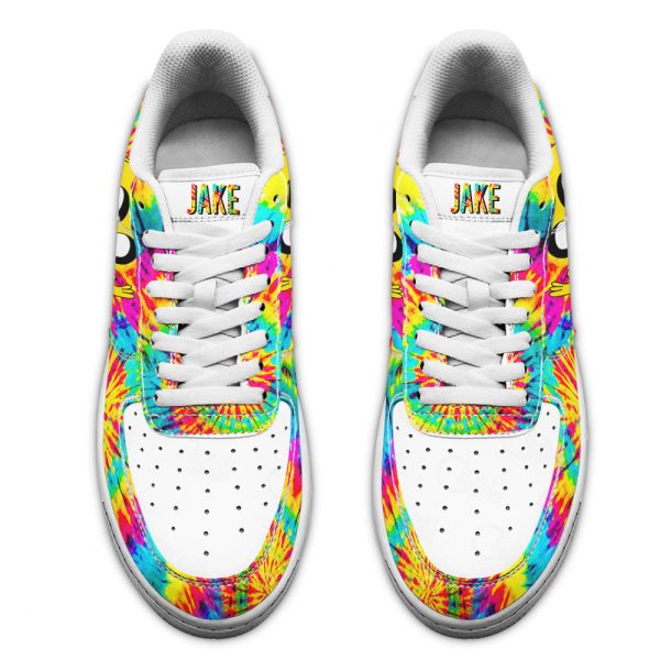 Adventure Time Jake The Dog Air Sneakers Custom Tie Dye Style 3 - Perfectivy