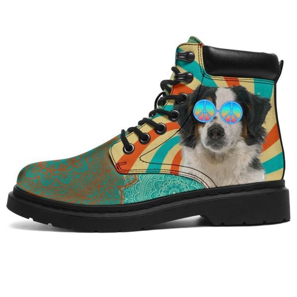 American Shepherd Dog Boots Shoes Funny Hippie Style-Gearsnkrs