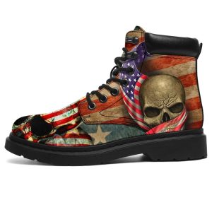 American Skull Boots American Flag Shoes Amazing Gift-Gearsnkrs