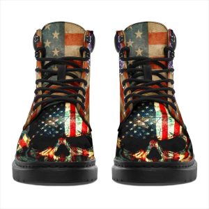 American Skull Boots American Flag Shoes Amazing Gift-Gearsnkrs