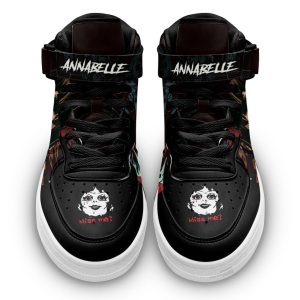 Annabelle Shoes Air Mid Custom Sneakers For Horror Fans-Gearsnkrs