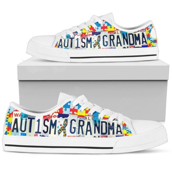 Autism Grandma Women'S Sneakers Style Awareness Nh08-Gearsnkrs