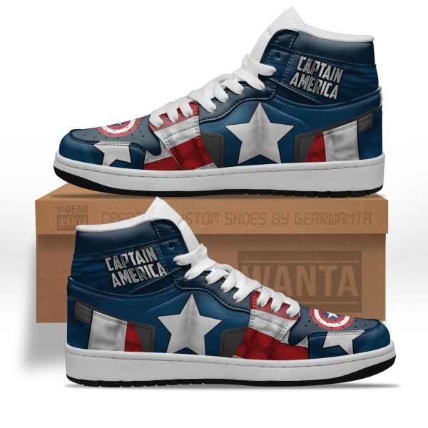 Captain America Air J1 Shoes Custom Uniform 1 - Perfectivy