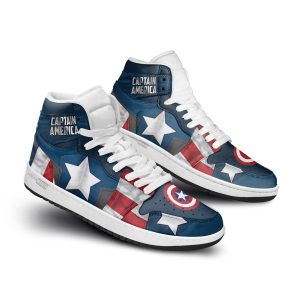 Captain America Air J1 Shoes Custom Uniform 2 - PerfectIvy