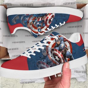 Avengers Captain America Skate Shoes Custom-Gearsnkrs