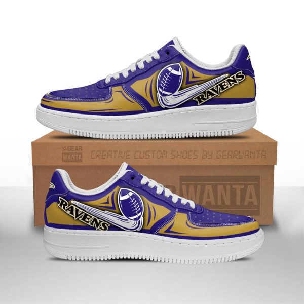 Baltimore Ravens Air Shoes Custom Naf Sneakers For Fans-Gearsnkrs