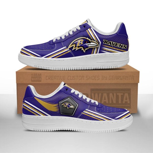 Baltimore Ravens Air Sneakers Custom Force Shoes For Fans-Gearsnkrs