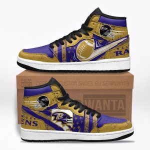 Baltimore Ravens Football Team J1 Shoes Custom For Fans Sneakers TT13 1 - PerfectIvy