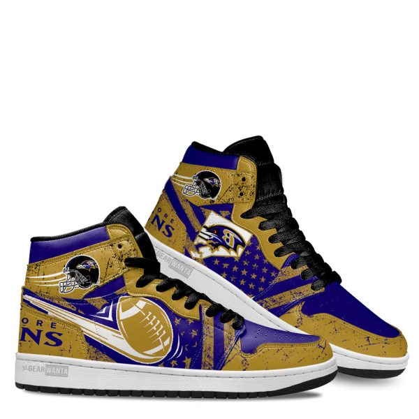 Baltimore Ravens Football Team J1 Shoes Custom For Fans Sneakers Tt13 3 - Perfectivy