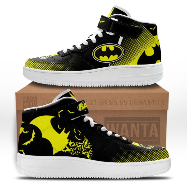 Batman Air Mid Shoes Custom Sneakers Fans-Gearsnkrs