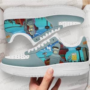 Bender Futurama Custom Air Sneakers QD12 2 - PerfectIvy