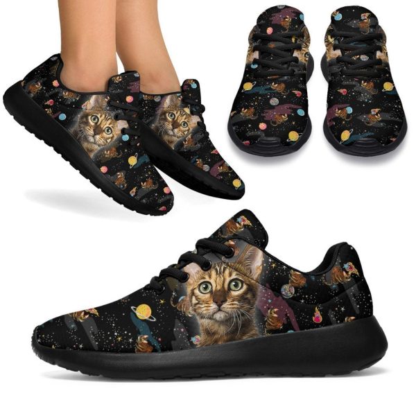 Bengal Cat Sneakers Sporty Shoes Funny For Cat Lover-Gearsnkrs