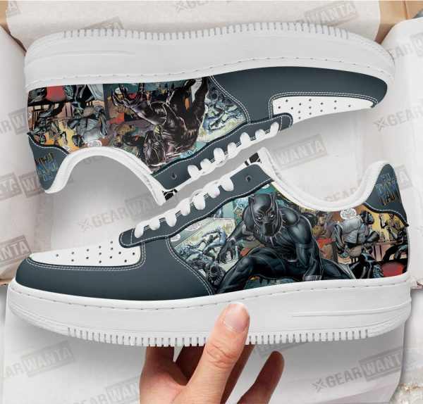 Black Panther Air Sneakers Custom Superhero Comic Shoes 1 - Perfectivy