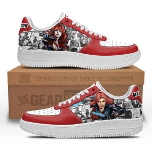Black Widow Air Sneakers Custom Comic Shoes 2 - PerfectIvy