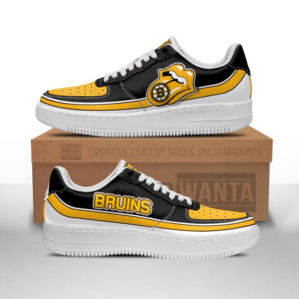Boston Bruins Air Sneakers Custom Force Shoes Sexy Lips For Fans-Gearsnkrs