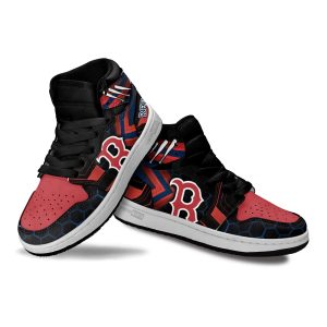 Boston Red Sox Football Team Kid Sneakers Custom For Kids 3 - Perfectivy