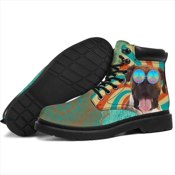 Boxer Boots Funny Hippie Style Shoes-Gearsnkrs