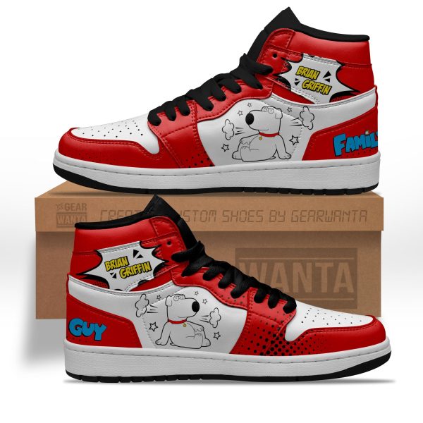 Brian Griffin Aj1 Sneakers Custom Family Guy Shoes 2 - Perfectivy