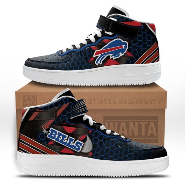 Buffalo Bills Sneakers Custom Air Mid Shoes For Fans-Gearsnkrs