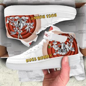 Bugs Bunny Air Mid Shoes Custom Looney Tunes Sneakers-Gearsnkrs
