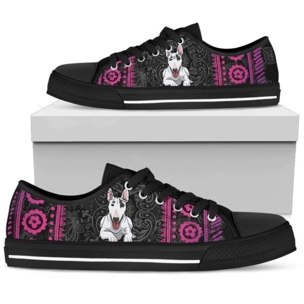 Bull Terrier Women'S Sneakers Dog Lover Low Top Shoes Nh09-Gearsnkrs