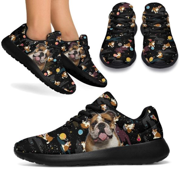 Bulldog Sneakers Sporty Shoes Funny For Bulldog Lover-Gearsnkrs