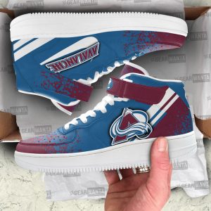 C Avalanche Air Mid Shoes Custom Hockey Sneakers Fans-Gear Wanta