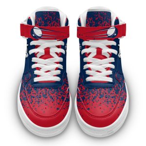 C Blue Jackets Air Mid Shoes Custom Hockey Sneakers Fans-Gearsnkrs