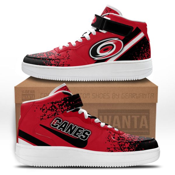C Hurricanes Air Mid Shoes Custom Hockey Sneakers Fans-Gearsnkrs