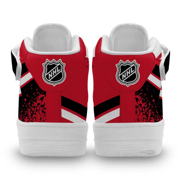 C Hurricanes Air Mid Shoes Custom Hockey Sneakers Fans-Gearsnkrs