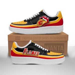 Calgary Flames Air Sneakers Custom Force Shoes Sexy Lips For Fans-Gear Wanta