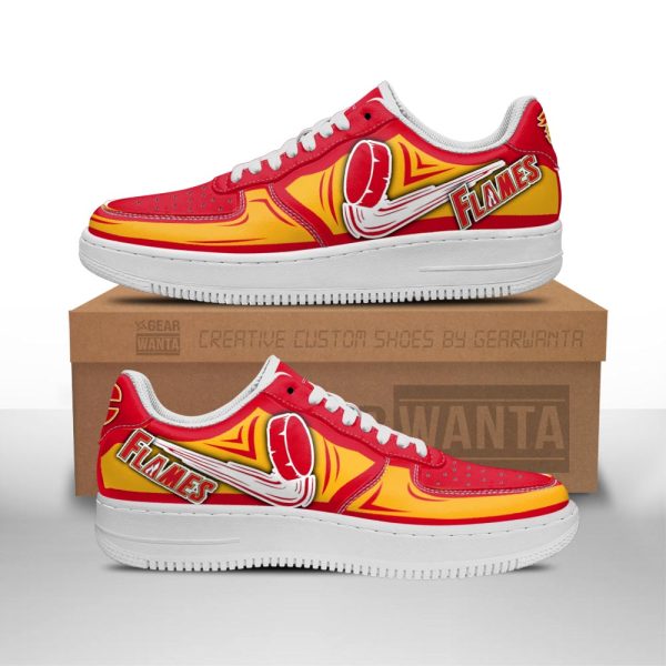 Calgary Flames Air Shoes Custom Naf Sneakers For Fans-Gearsnkrs