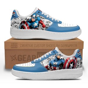 Captain America Air Sneakers Custom Comic Shoes 2 - PerfectIvy