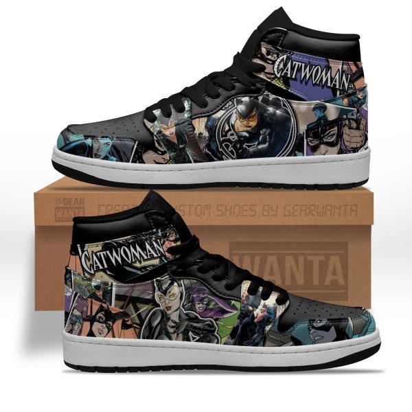 Catwoman J1 Shoes Custom Villains Sneakers-Gearsnkrs