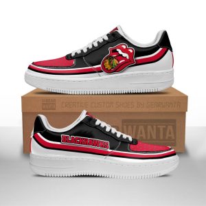 Chicago Blackhawks Air Sneakers Custom Force Shoes Sexy Lips For Fans-Gear Wanta