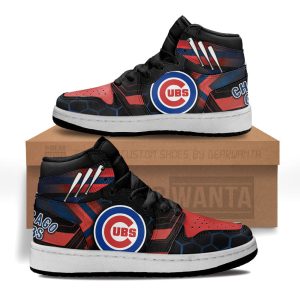 Chicago Cubs Football Team Kid Sneakers Custom For Kids 1 - PerfectIvy