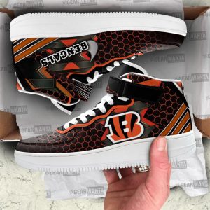 Cincinnati Bengals Sneakers Custom Air Mid Shoes For Fans-Gear Wanta