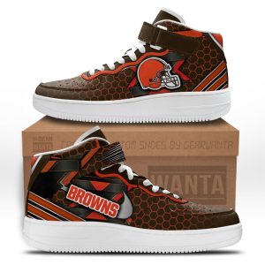 Cleveland Browns Sneakers Custom Air Mid Shoes For Fans-Gear Wanta