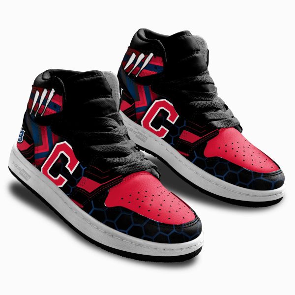 Cleveland Indians Football Team Kid Sneakers Custom For Kids 2 - Perfectivy