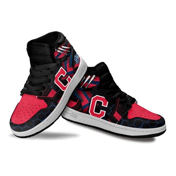 Cleveland Indians Football Team Kid Sneakers Custom For Kids 3 - Perfectivy