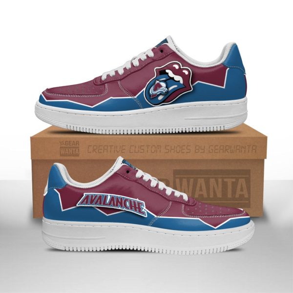 Colorado Avalanche Air Sneakers Custom Force Shoes Sexy Lips For Fans-Gearsnkrs