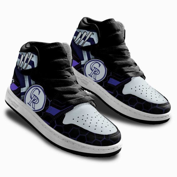 Colorado Rockies Football Team Kid Sneakers Custom For Kids 2 - Perfectivy