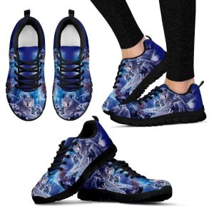 Colorful Grey Wolf Gang Women's Sneakers Wolf Lover-Gear Wanta