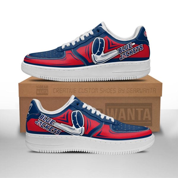 Columbus Blue Jackets Air Shoes Custom Naf Sneakers For Fans-Gearsnkrs