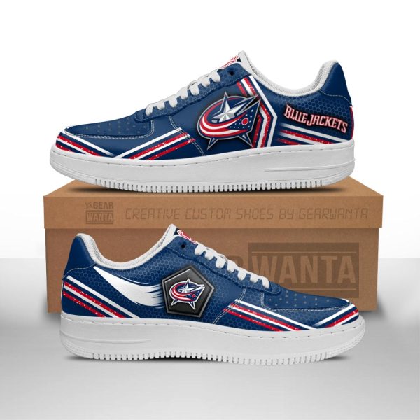 Columbus Blue Jackets Air Sneakers Custom Force Shoes For Fans-Gearsnkrs