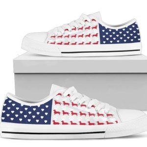 Cool Dachshund US Flag Women's Sneaker Style-Gear Wanta