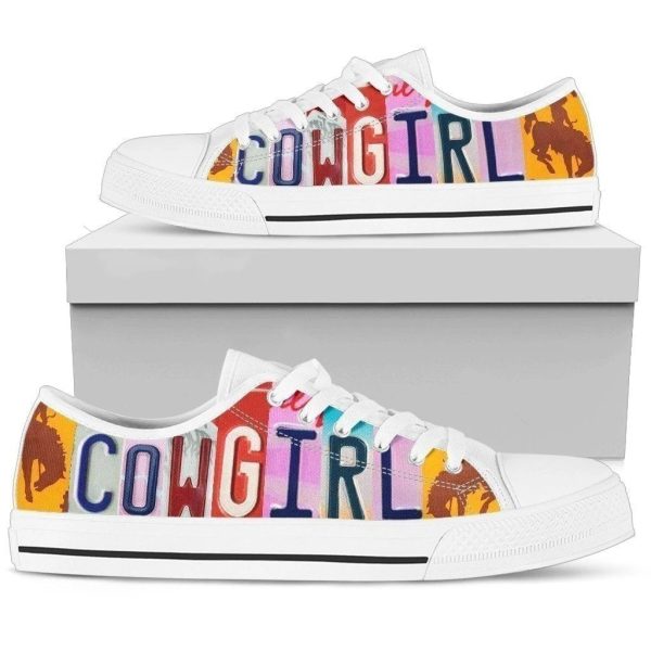 Cowgirl Women Sneakers Low Top Shoes Farmer Girl Nh09-Gearsnkrs